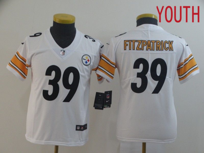 Youth Pittsburgh Steelers #39 Fitzpatrick White Nike Vapor Untouchable Limited Player NFL Jerseys->pittsburgh steelers->NFL Jersey